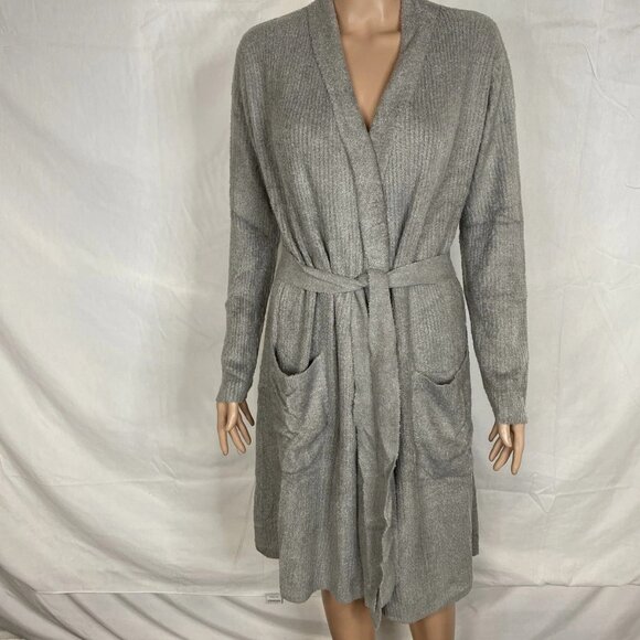 Barefoot Dreams Women’s CozyChic Light Ribbed Robe Size S/M Dove Grey - Picture 1 of 11